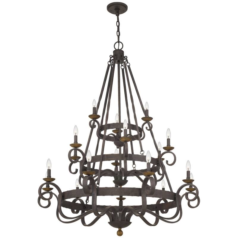 Quoizel Noble Rustic Black 18-light Chandelier