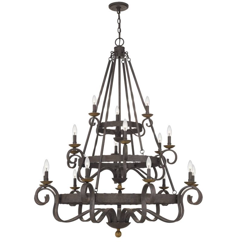 Quoizel Noble Rustic Black 18-light Chandelier