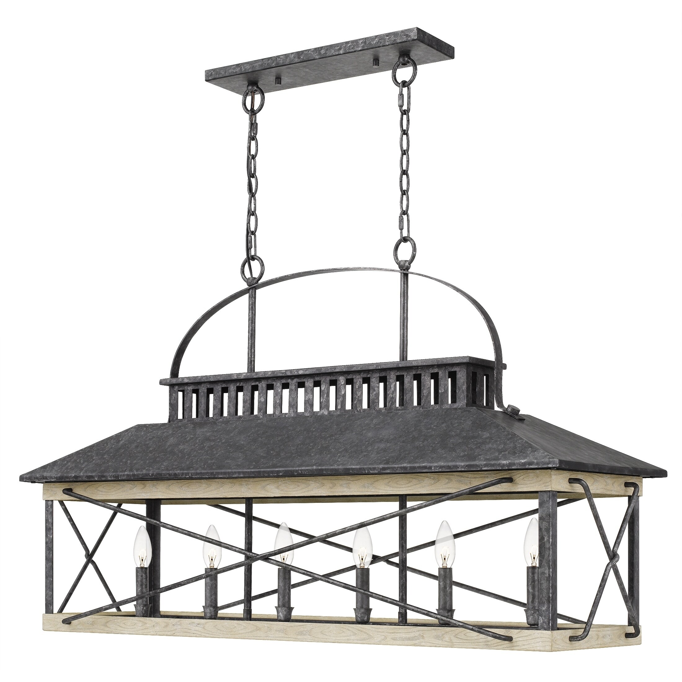 Quoizel Brennan Old Black Finish 6-light Island Chandelier - Chandeliers For Bedrooms by Overstock.com