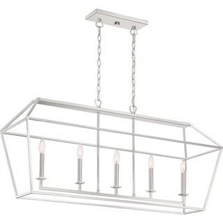 Quoizel Aviary 5-light Island Chandelier (Polished Nickel) - Chandeliers For Bedrooms by Overstock.com