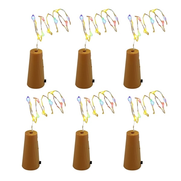 Multicolor Battery Operated Mini String Light Wine Corks- Set of 6