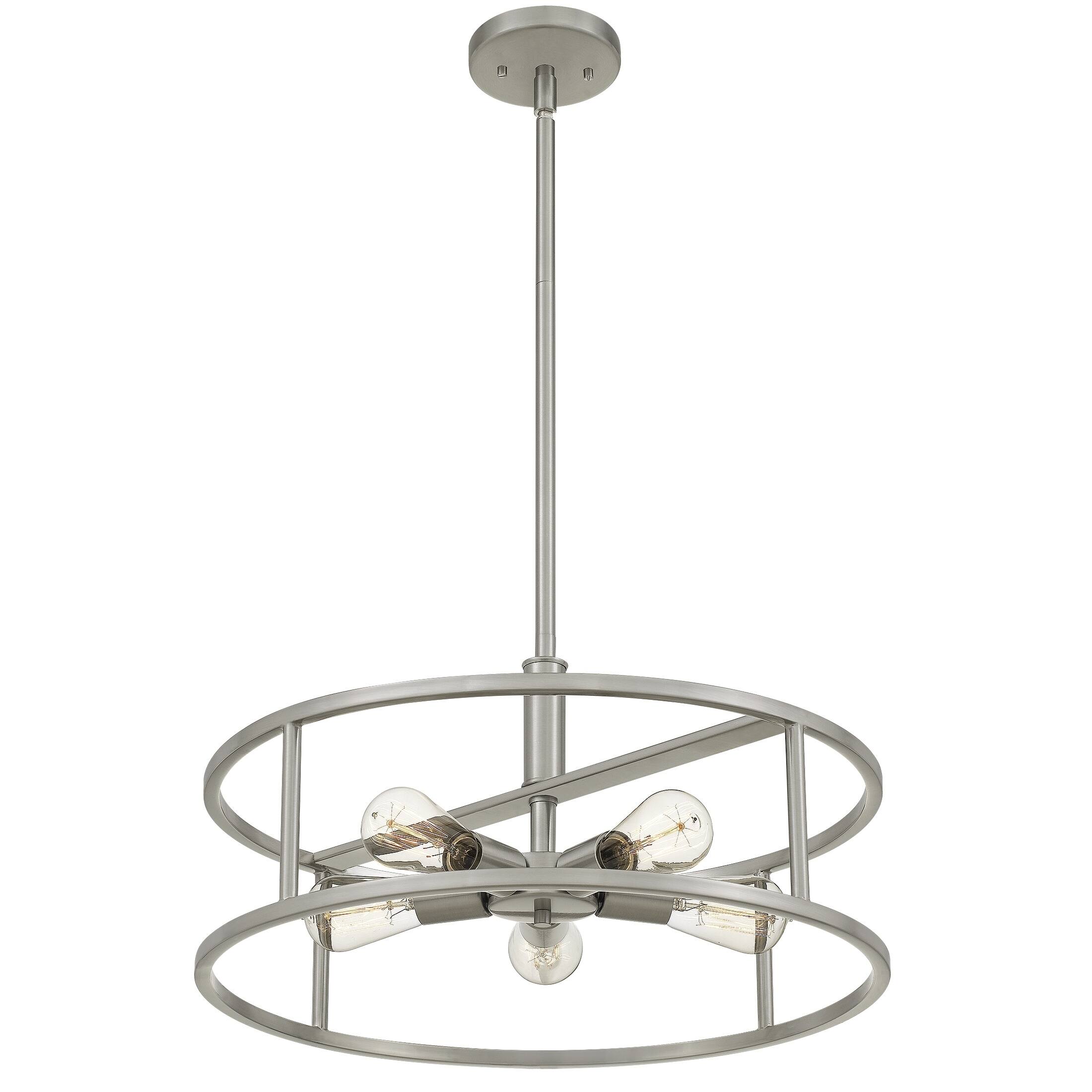 Quoizel New Harbor 5Light Industrial Cage Pendant Light Bed Bath