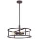 preview thumbnail 7 of 6, Quoizel New Harbor 5-Light Industrial Cage Pendant Light