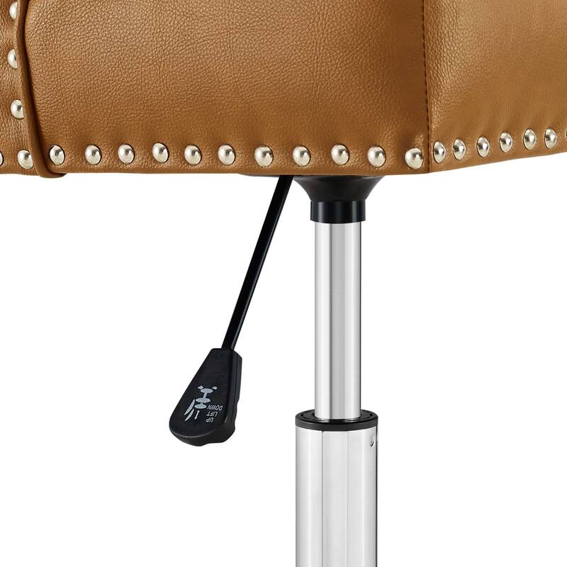 Carbon Loft Mullally Tufted Button Swivel Faux Leather Office Chair