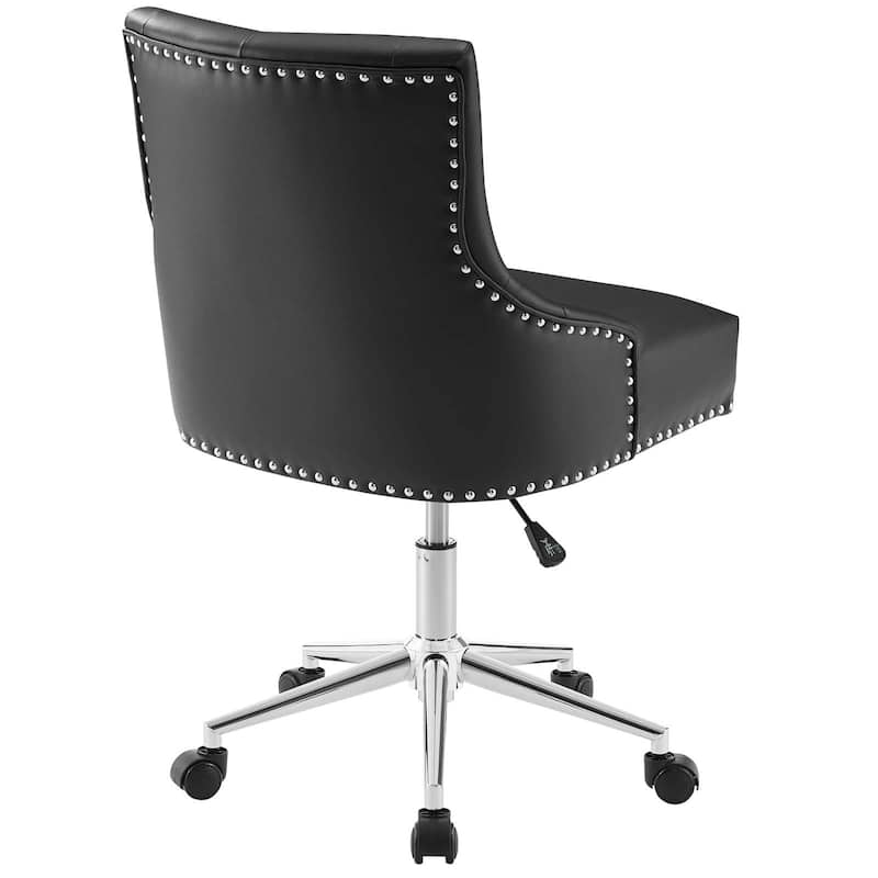 Carbon Loft Mullally Tufted Button Swivel Faux Leather Office Chair