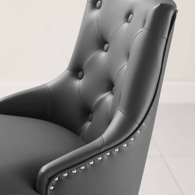 Carbon Loft Mullally Tufted Button Swivel Faux Leather Office Chair