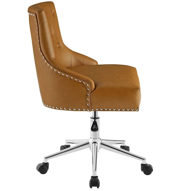 Carbon Loft Mullally Tufted Button Swivel Faux Leather Office Chair