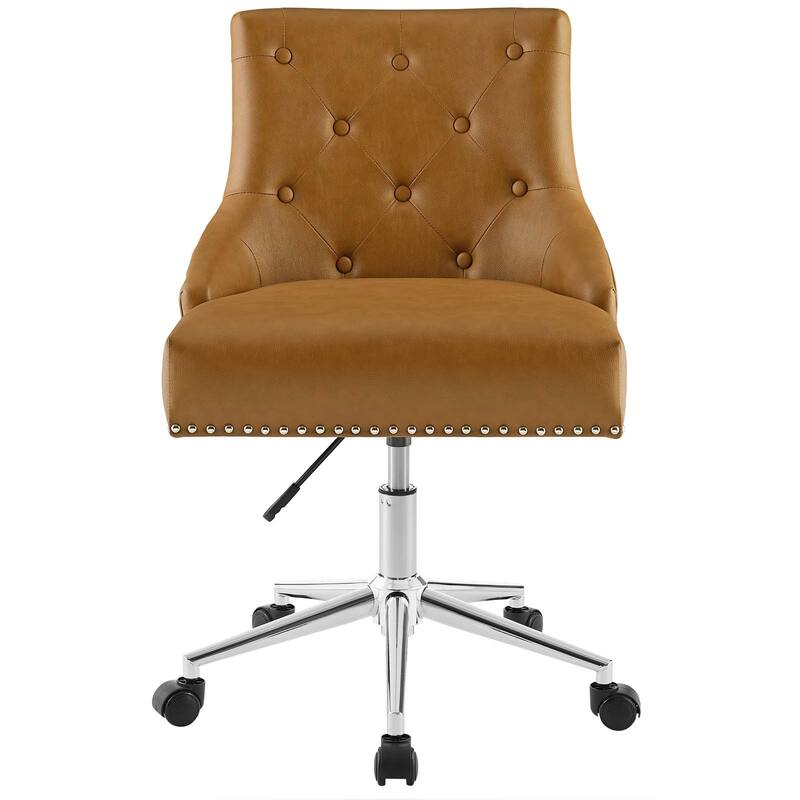 Carbon Loft Mullally Tufted Button Swivel Faux Leather Office Chair