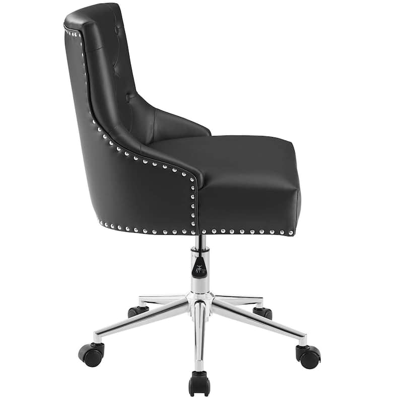 Carbon Loft Mullally Tufted Button Swivel Faux Leather Office Chair