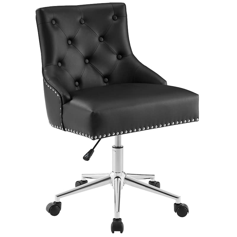Carbon Loft Mullally Tufted Button Swivel Faux Leather Office Chair