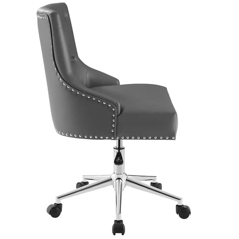 Carbon Loft Mullally Tufted Button Swivel Faux Leather Office Chair