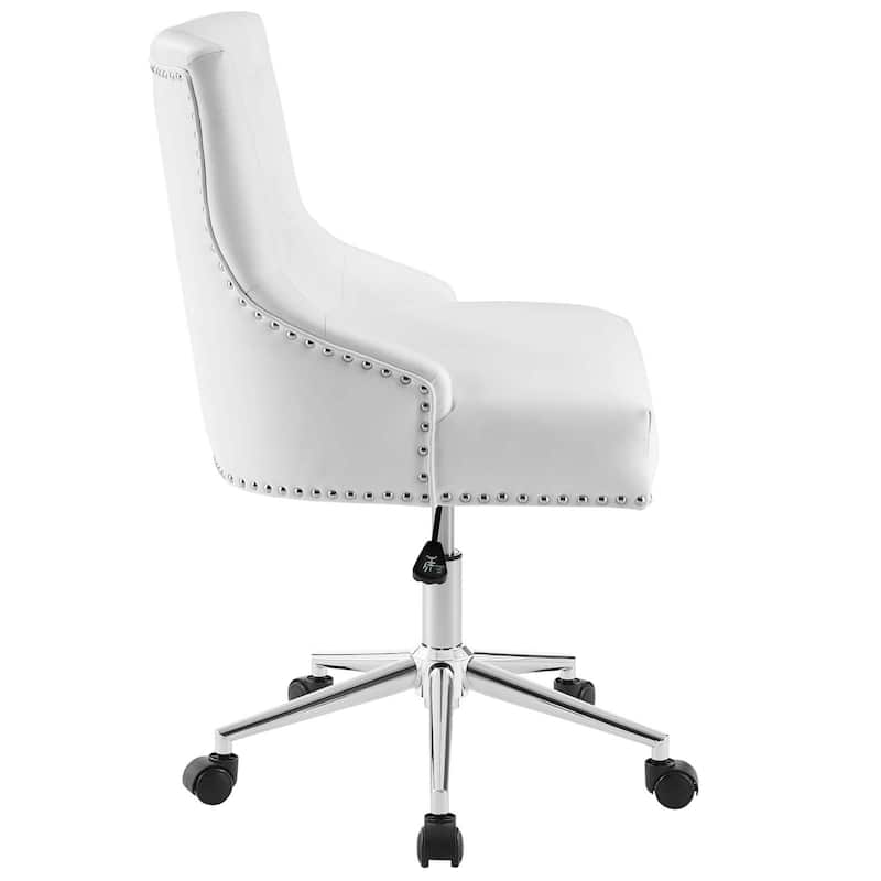 Carbon Loft Mullally Tufted Button Swivel Faux Leather Office Chair