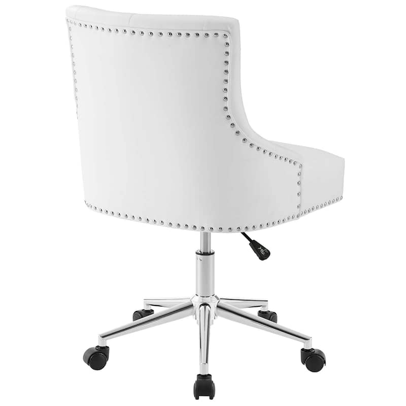 Carbon Loft Mullally Tufted Button Swivel Faux Leather Office Chair