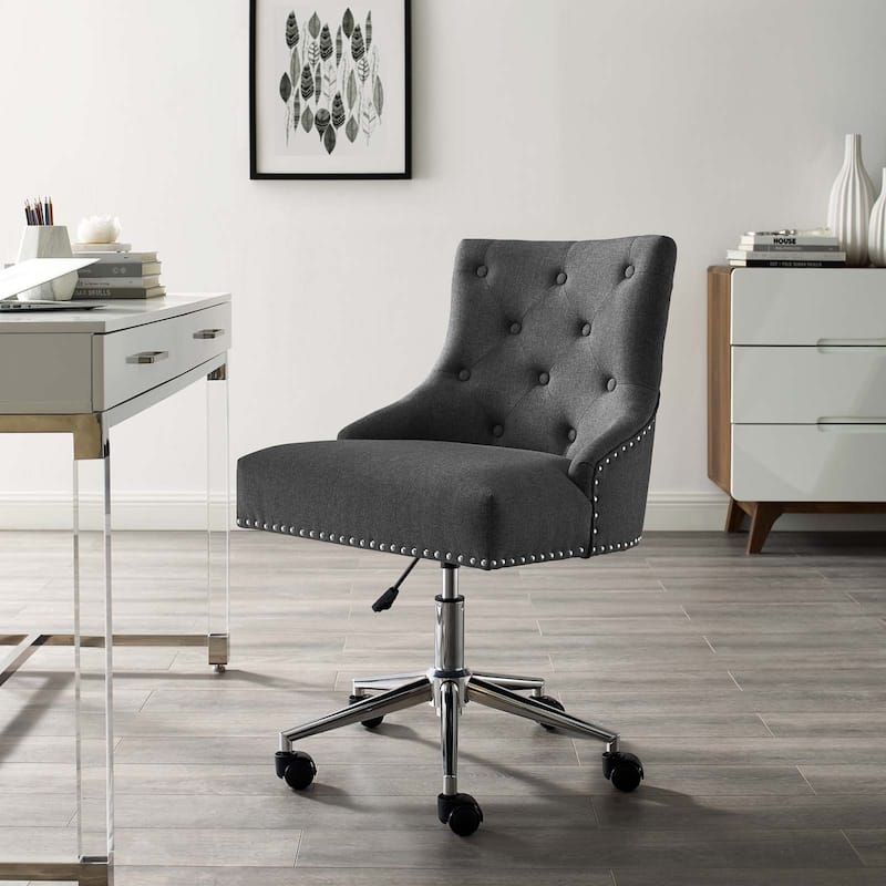 Carson Carrington Lagefors Tufted Swivel Upholstered Fabric Office Chair