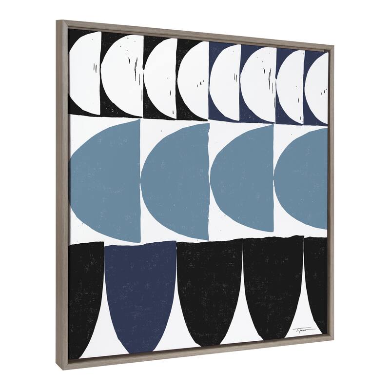 Kate and Laurel Sylvie Arches in Blue Framed Canvas by Statement Goods