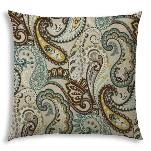 slide 1 of 5, POSITIVELY PAISLEY Jumbo Indoor/Outdoor - Zippered Pillow Cover