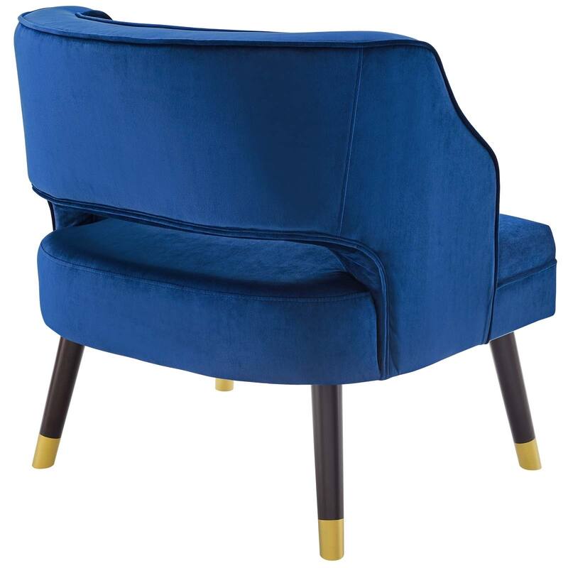 Carson Carrington Lagernas Tufted Open Back Velvet Armchair