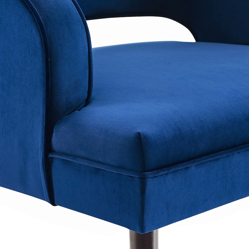 Carson Carrington Lagernas Tufted Open Back Velvet Armchair
