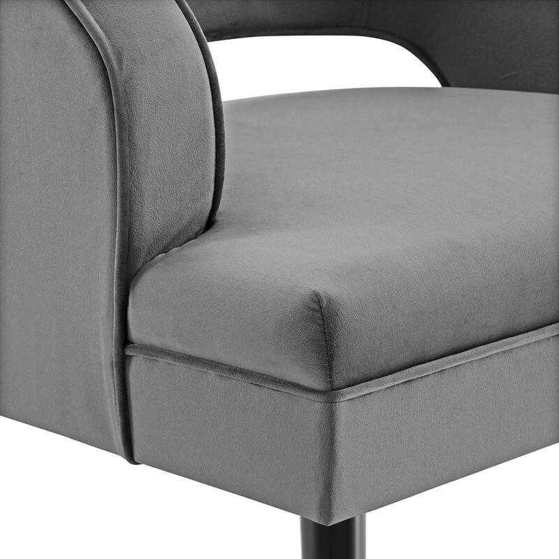 Carson Carrington Lagernas Tufted Open Back Velvet Armchair