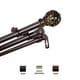preview thumbnail 2 of 2, InStyleDesign Stella Triple Curtain Rod 13/16 inch dia. 28 to 48 inches - Cocoa