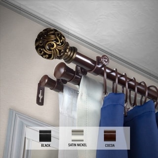 InStyleDesign Stella Triple Curtain Rod 13/16 inch dia.