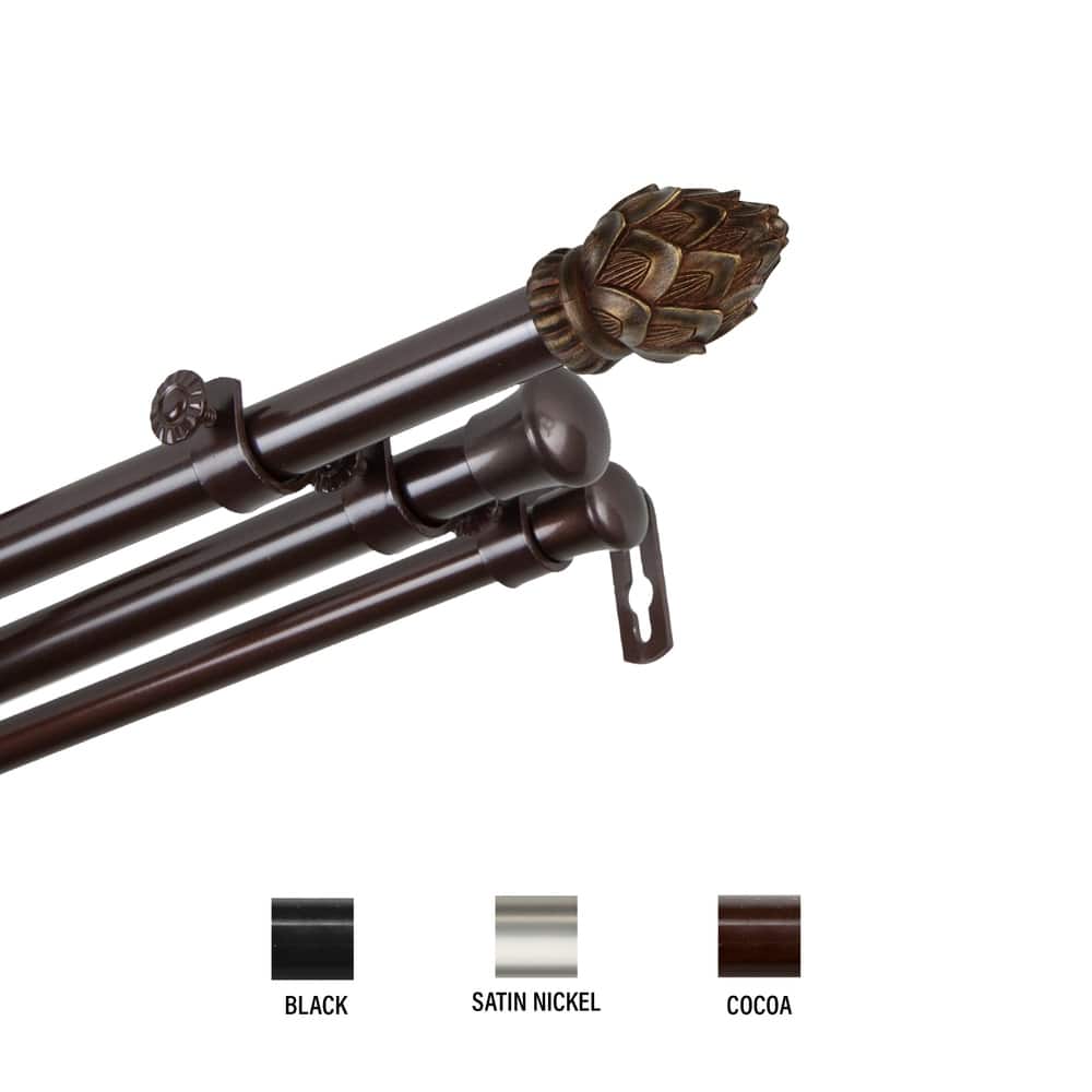 InStyleDesign Lotus Triple Curtain Rod 13/16 inch dia.