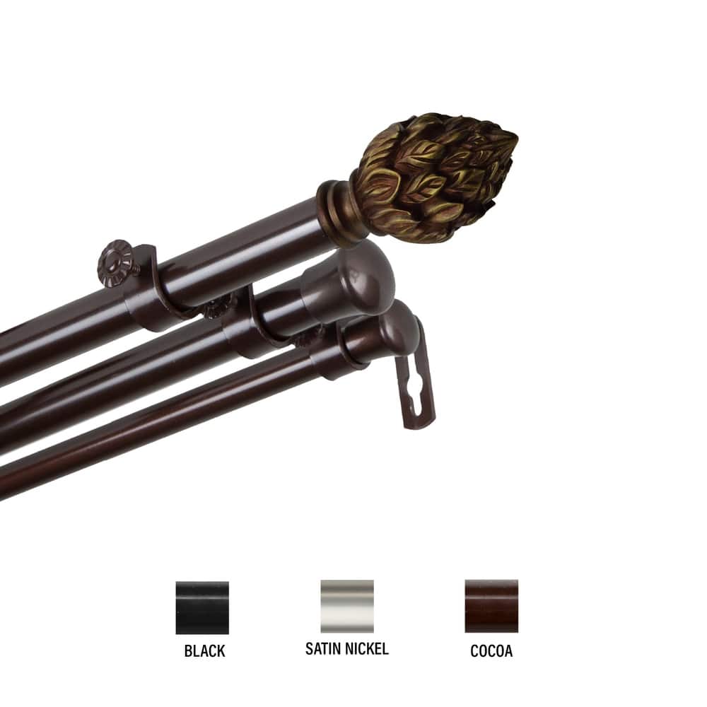 InStyleDesign Kindle Triple Curtain Rod 13/16 inch dia.
