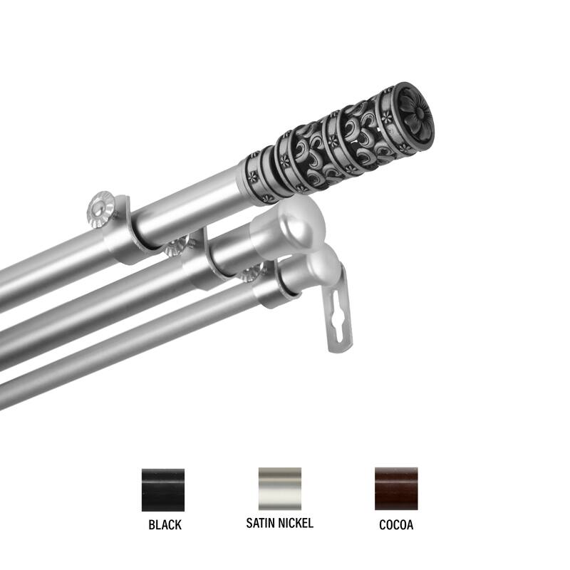 InStyleDesign Carnival Triple Curtain Rod 13/16 inch dia.