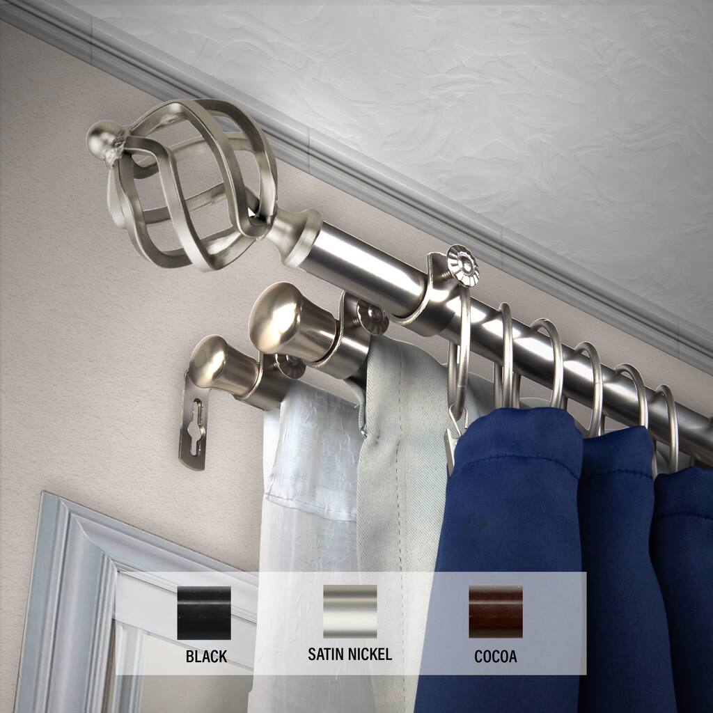 InStyleDesign Torison Triple Curtain Rod 13/16 inch dia.