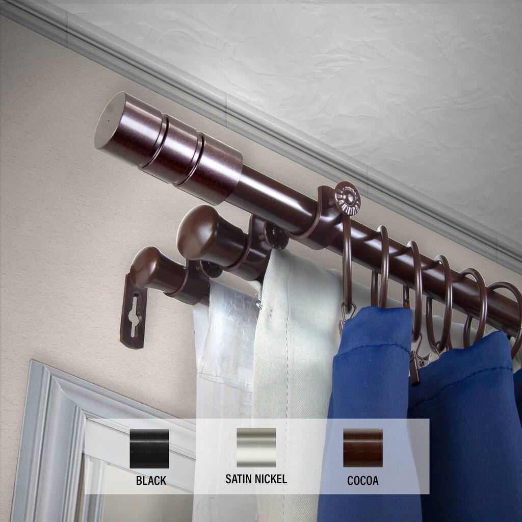 InStyleDesign Greyor Triple Curtain Rod 13/16 inch dia.