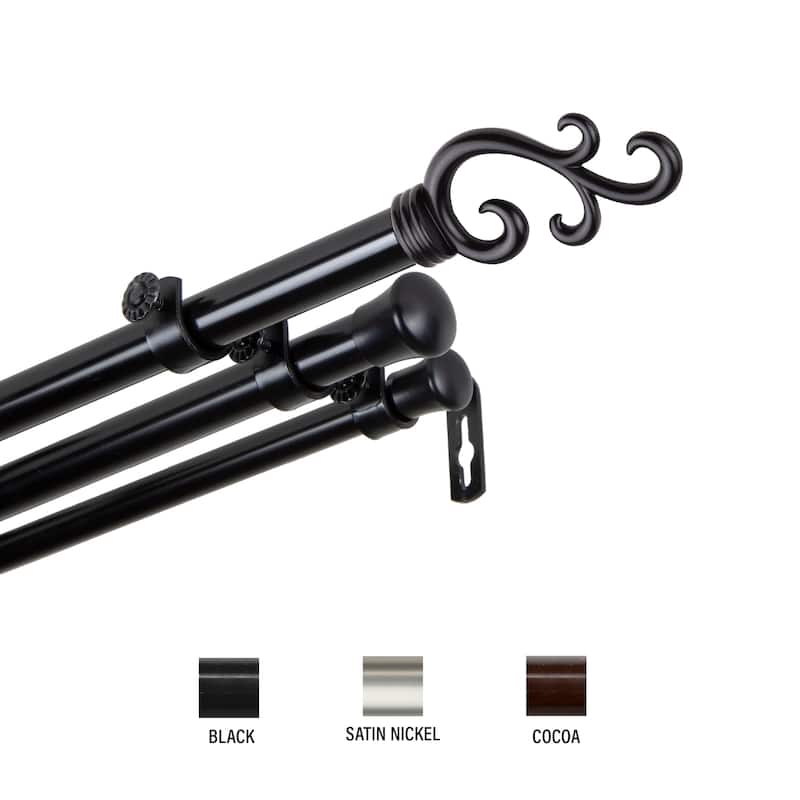 InStyleDesign Sway Triple Curtain Rod 13/16 inch dia.