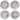 Certified International Holly and Ivy 6-inch Canape Plates, Set of 4