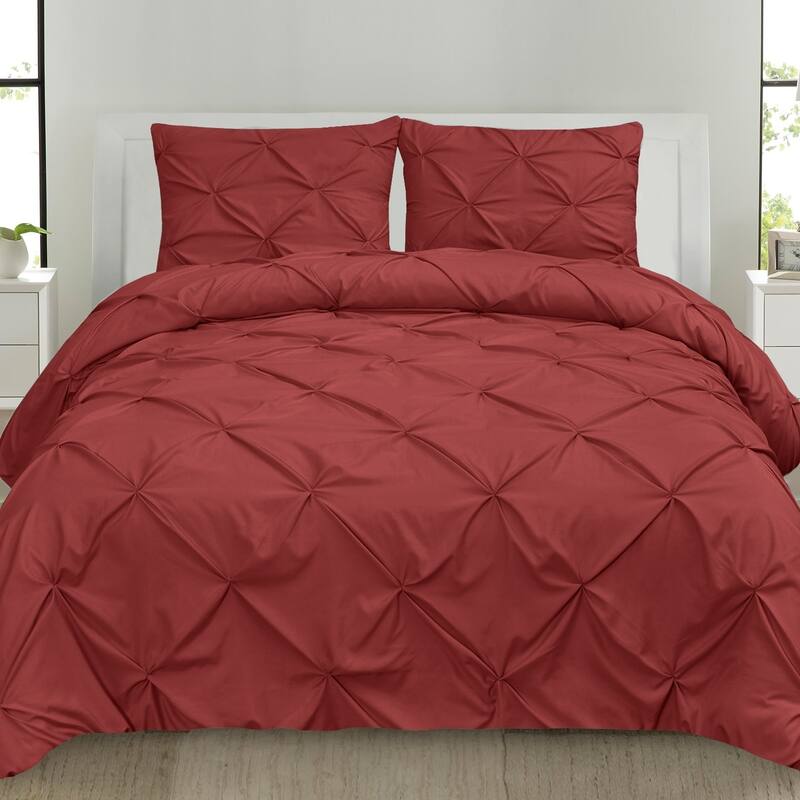 Porch & Den Chinook Pinch Pleat 4-piece Duvet Cover and Insert Set
