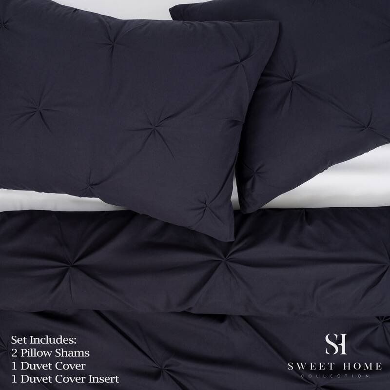 Porch & Den Chinook Pinch Pleat 4-piece Duvet Cover and Insert Set