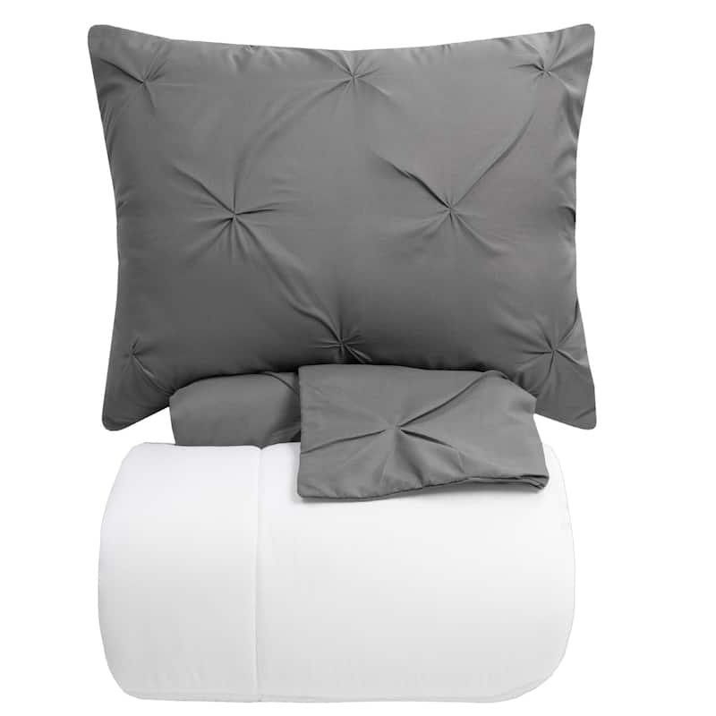 Porch & Den Chinook Pinch Pleat 4-piece Duvet Cover and Insert Set