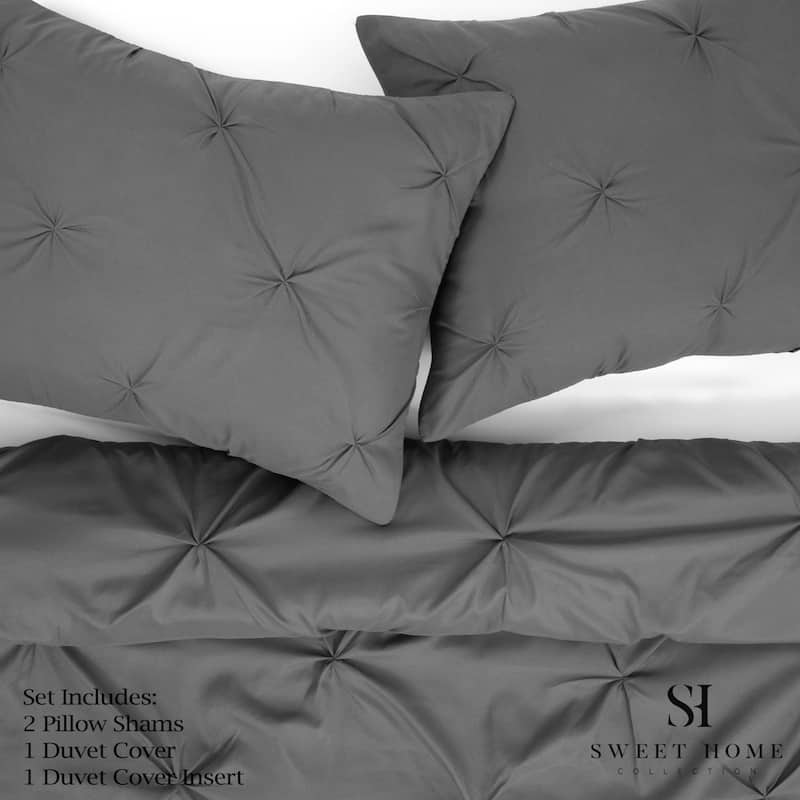 Porch & Den Chinook Pinch Pleat 4-piece Duvet Cover and Insert Set