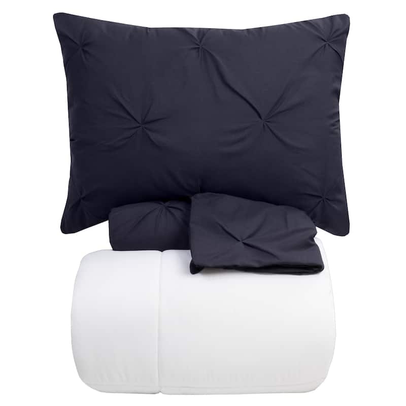 Porch & Den Chinook Pinch Pleat 4-piece Duvet Cover and Insert Set