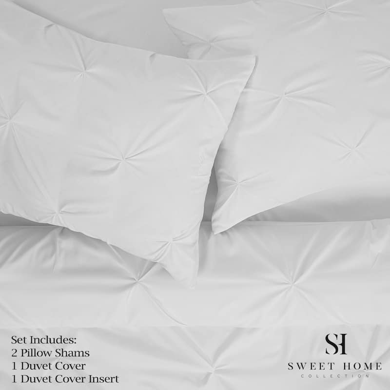 Porch & Den Chinook Pinch Pleat 4-piece Duvet Cover and Insert Set