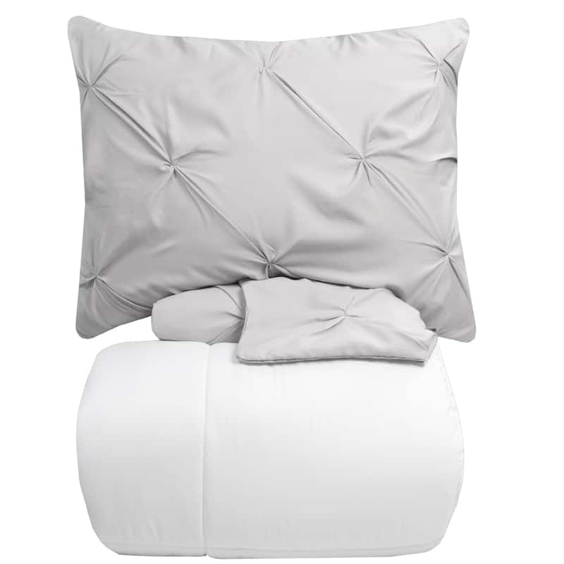 Porch & Den Chinook Pinch Pleat 4-piece Duvet Cover and Insert Set