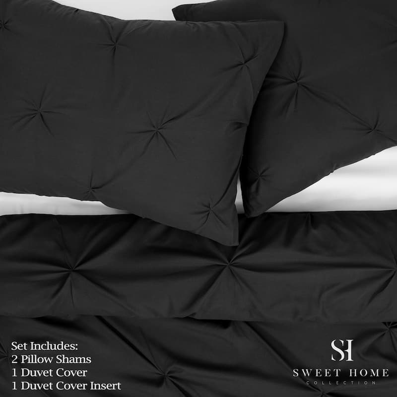 Porch & Den Chinook Pinch Pleat 4-piece Duvet Cover and Insert Set