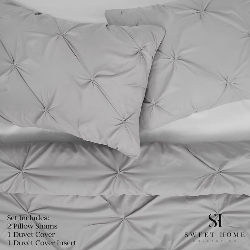 Porch & Den Chinook Pinch Pleat 4-piece Duvet Cover and Insert Set