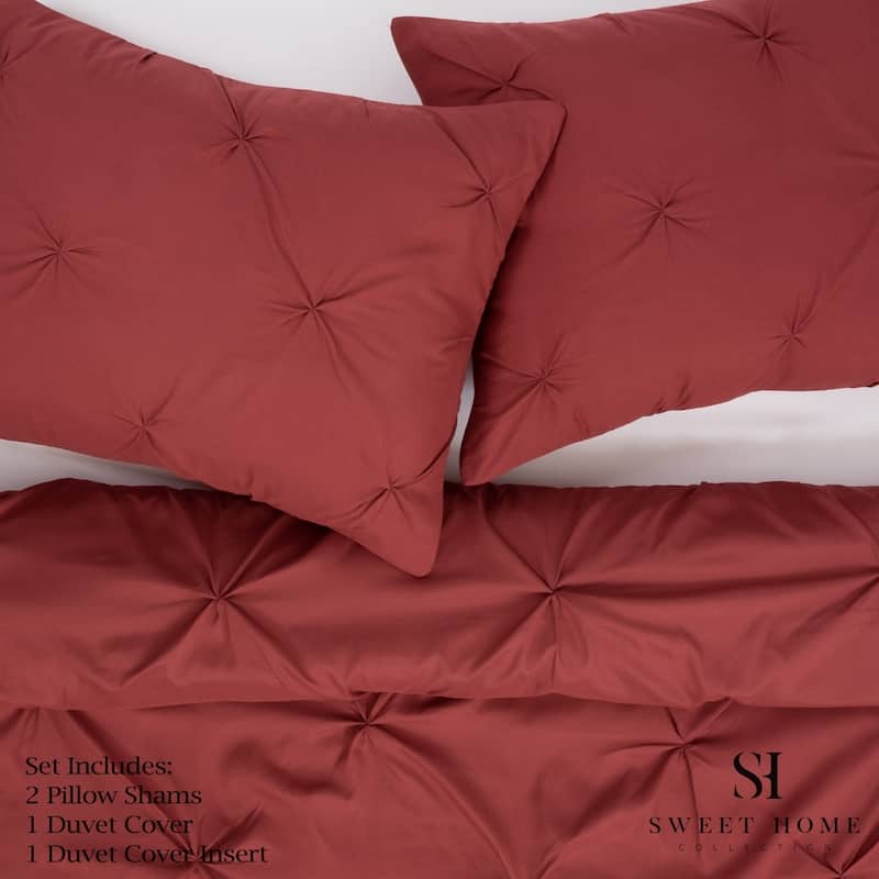 Porch & Den Chinook Pinch Pleat 4-piece Duvet Cover and Insert Set