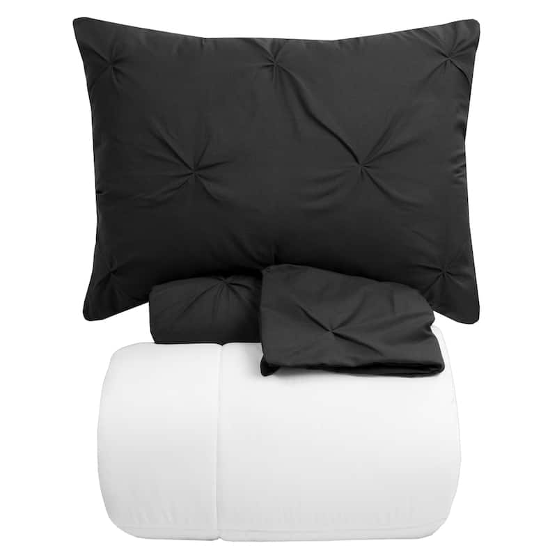 Porch & Den Chinook Pinch Pleat 4-piece Duvet Cover and Insert Set
