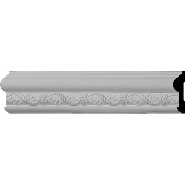 3"H x 7/8"P x 94 1/2"L (3" Repeat) Leaf Twist Chair Rail