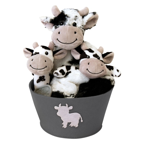 Cow 4 Piece Plush Gift Set Bucket. Opens flyout.