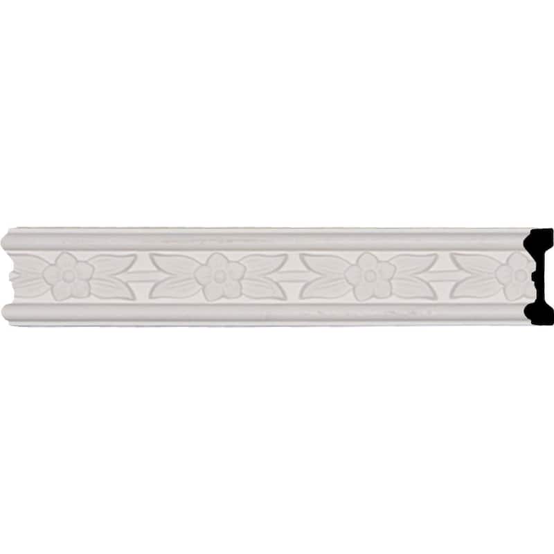 1 7/8"H x 5/8"P x 94 1/2"L, (2 5/8" Repeat), Flower Chair Rail