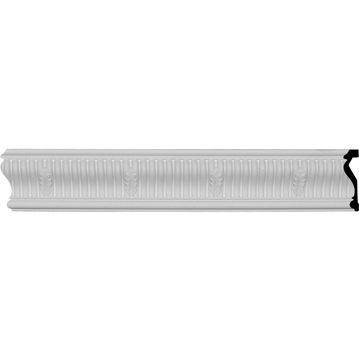 3 3/8"H x 1"P x 94 1/2"L, (5 1/8" Repeat), Nevio Chair Rail Bed Bath