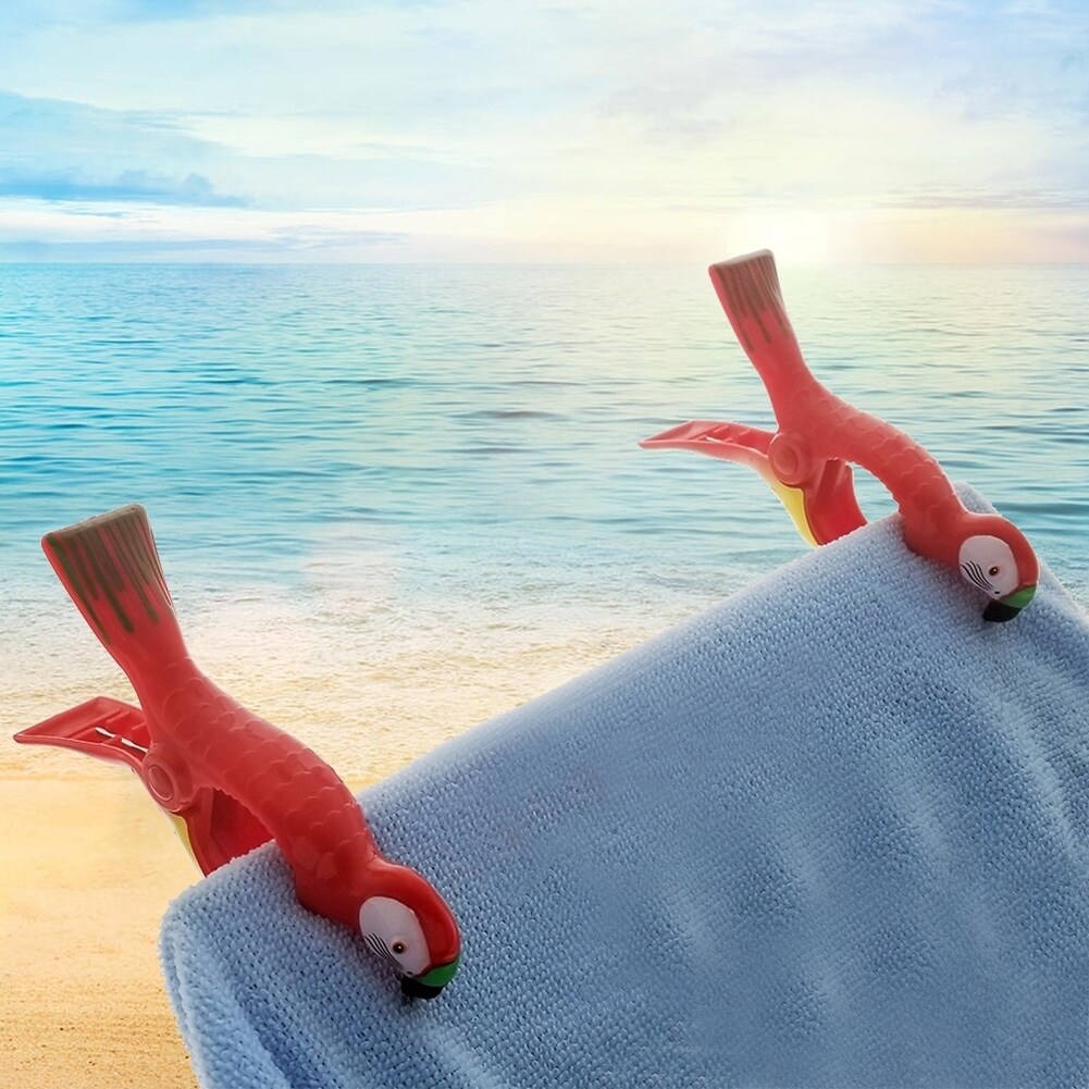 Z Zicome Set of 6 Stainless Steel Beach Bath Towel Clips for Beach Chair or P... 