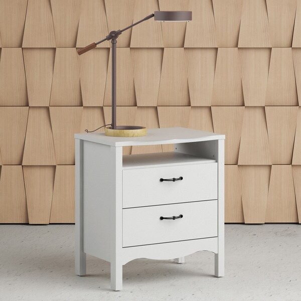 Copper Grove Schwartau White 2-drawer Nightstand