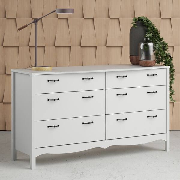 Shop Copper Grove Schwartau White 6 Drawer Double Dresser On